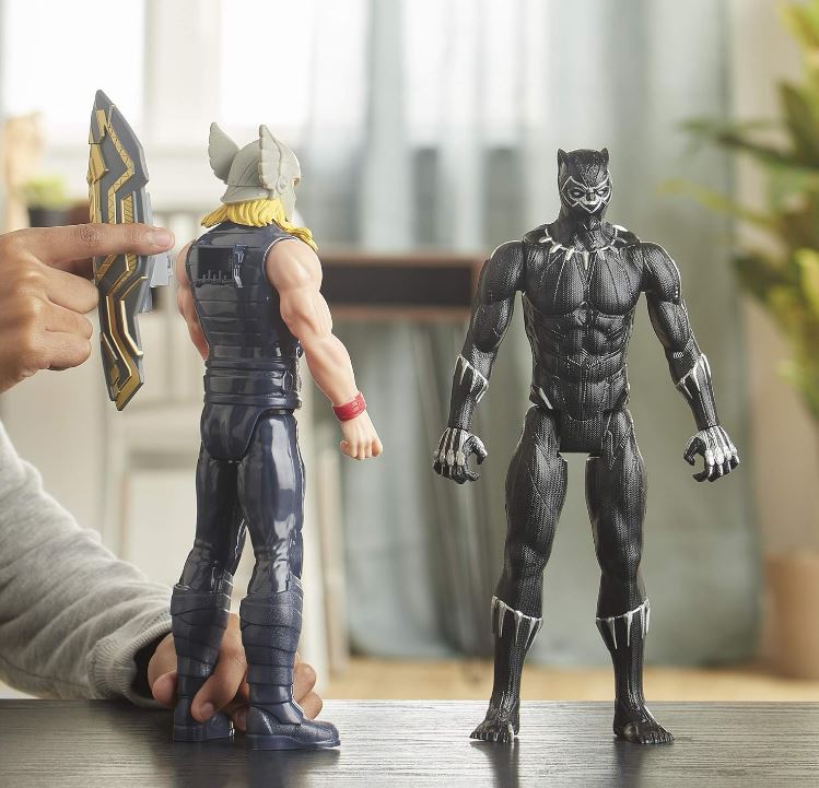 Avengers Titan Hero Series Blast Gear Deluxe Black Panther Action Figure, 12-Inch Toy, Inspired by Marvel Comics