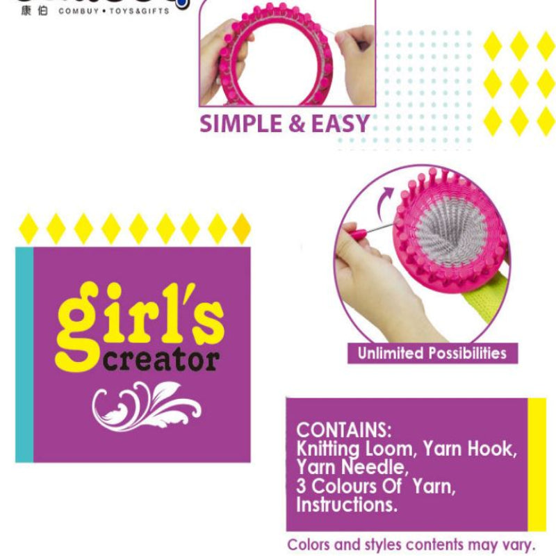 5+ Simple Crochet Machine Toys Set Scarf Kids Knitting Tools