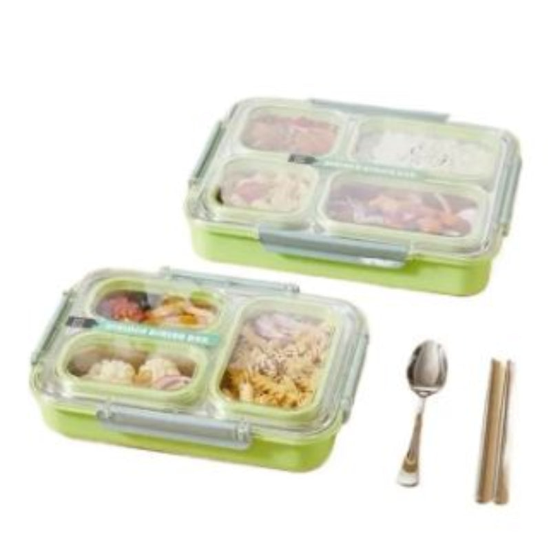 Leakproof Stainless Steel Bento Lunch Box with 3 Compartments for Kids and Adult