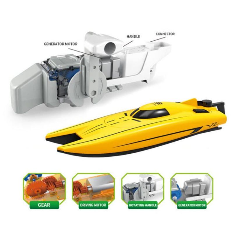 STEM New Power Handbetrieb ener Generator Propeller Racing Yacht Boat Toy