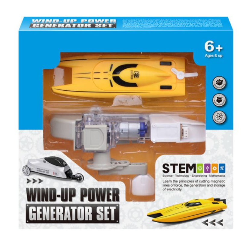 STEM New Power Handbetrieb ener Generator Propeller Racing Yacht Boat Toy
