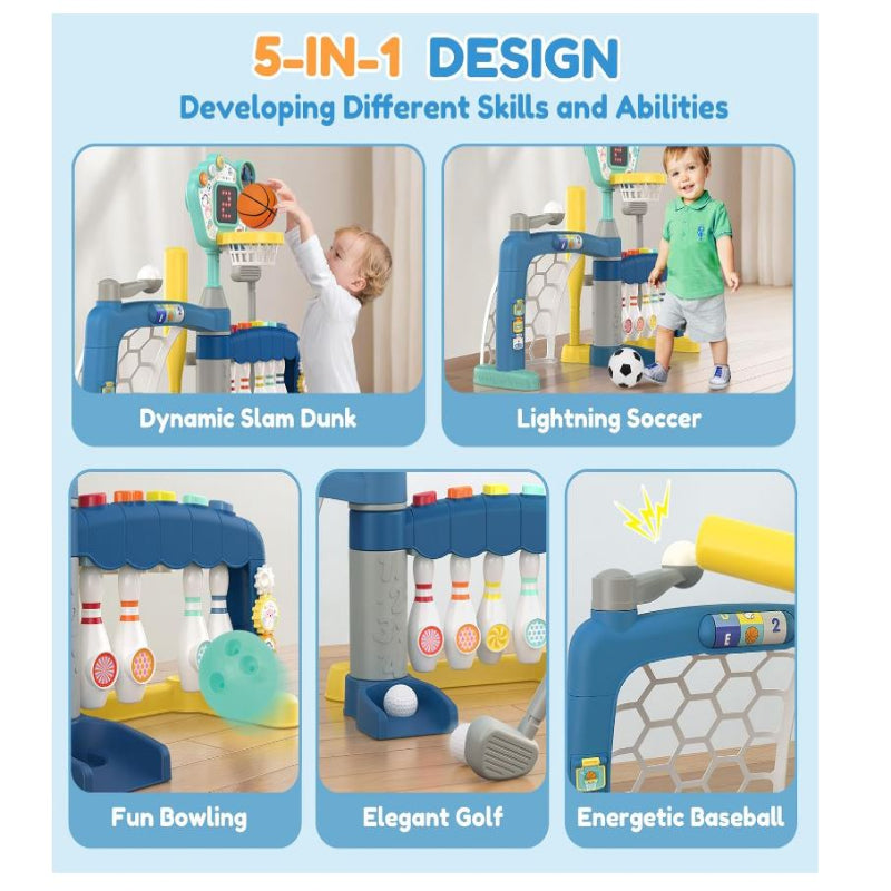 AIGIMU Toddler Basketball Hoop with Adjustable Height