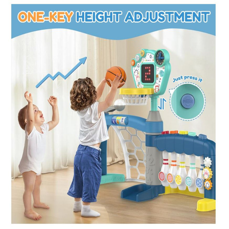 AIGIMU Toddler Basketball Hoop with Adjustable Height