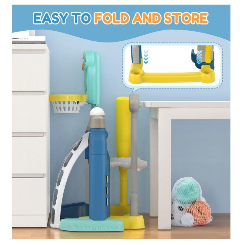 AIGIMU Toddler Basketball Hoop with Adjustable Height