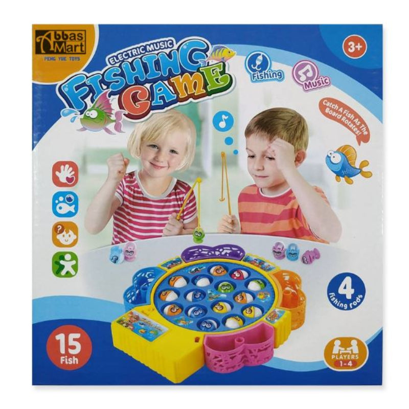Electric Musical Lightning Battery Operated Fishing Toy Game Set