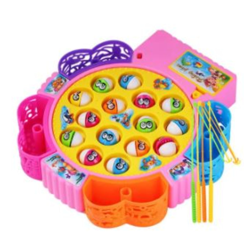 Electric Musical Lightning Battery Operated Fishing Toy Game Set