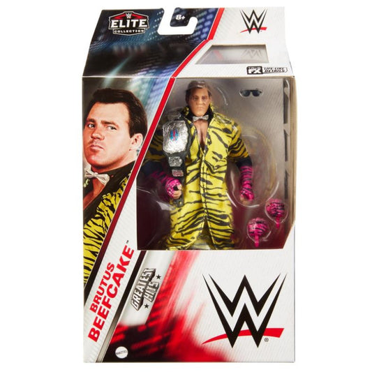 Mattel WWE Elite Action Figure & Accessories, 6-inch Collectible Brutus Beefcake with 25 Articulation Points, Life-Like Look & Swappable Hands