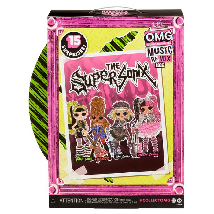 L.O.L Surprise! Omg Remix Rock Fame Queen Doll Playset 15 Pieces
