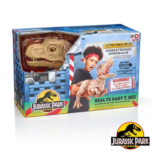 Jurassic Park World Real FX BABY T-REX Realistic Dinosaur Puppet Toy NWB Moves