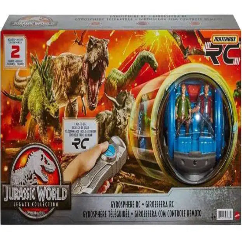 Jurassic World Legacy Collection Gyrosphere R/C with Claire Dearing & Owen Grady 3.75-Inch Remote Control Vehicle & 2 Figures