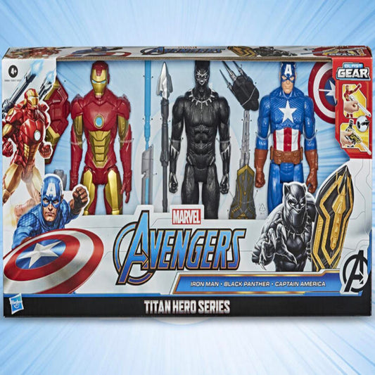 Marvel Avengers TITAN Hero Series 3 Action 12" Figures W Blast Gear