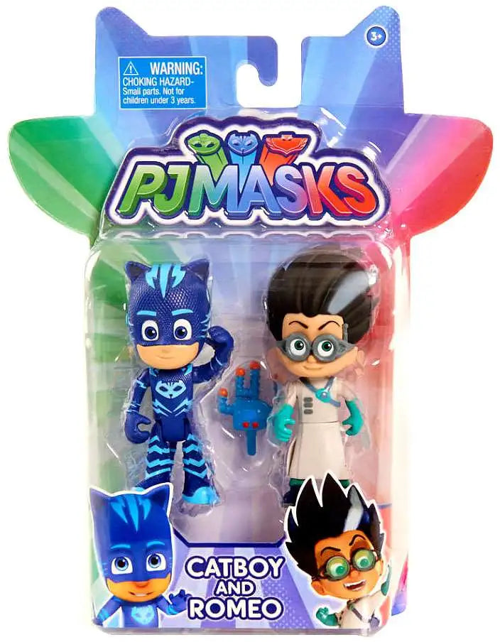 NEW Disney PJ Masks Catboy & Romeo Deluxe Talking Action Figure