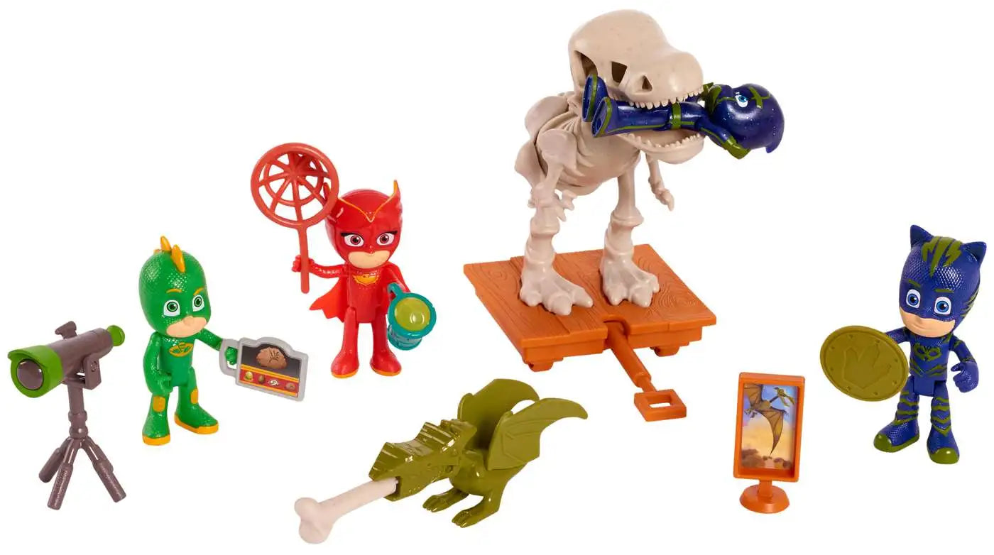 PJ Masks Dino Trouble Deluxe 14 Piece Figure Set