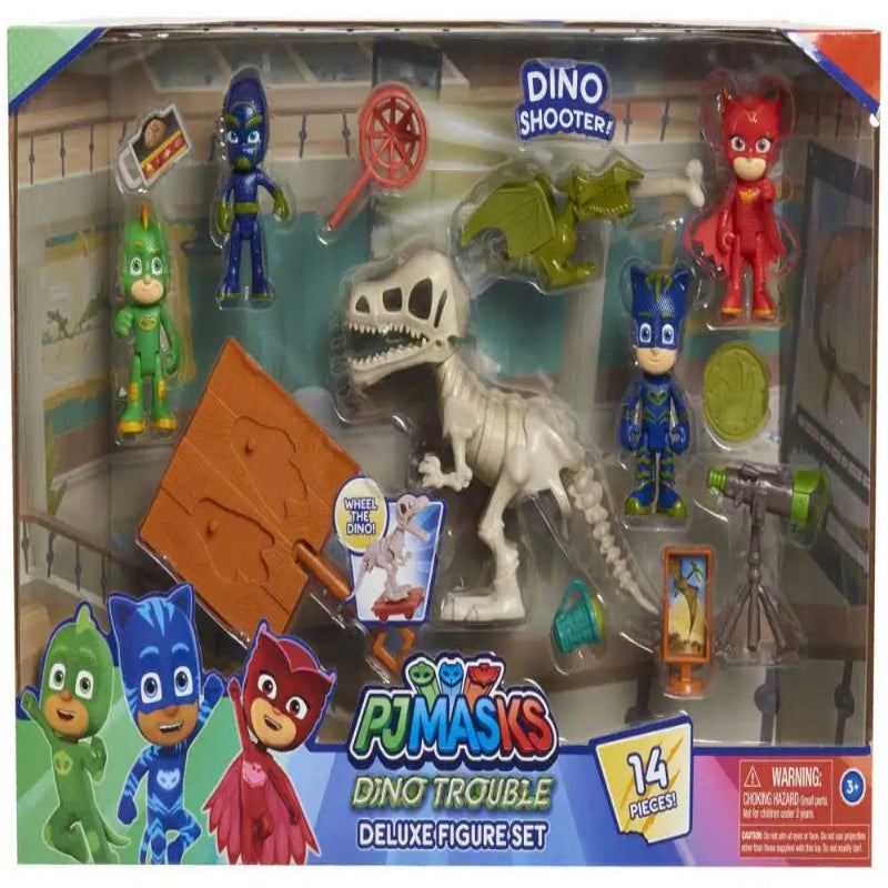 PJ Masks Dino Trouble Deluxe 14 Piece Figure Set