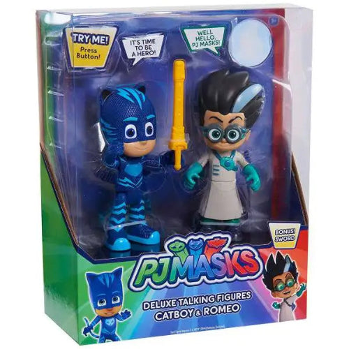 NEW Disney PJ Masks Catboy & Romeo Deluxe Talking Action Figure