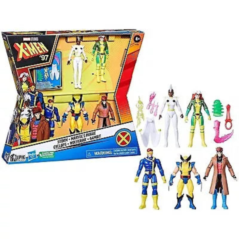 Marvel X-Men 97 Storm, Rogue, Cyclops, Wolverine & Gambit Exclusive Action Figure 5-Pack