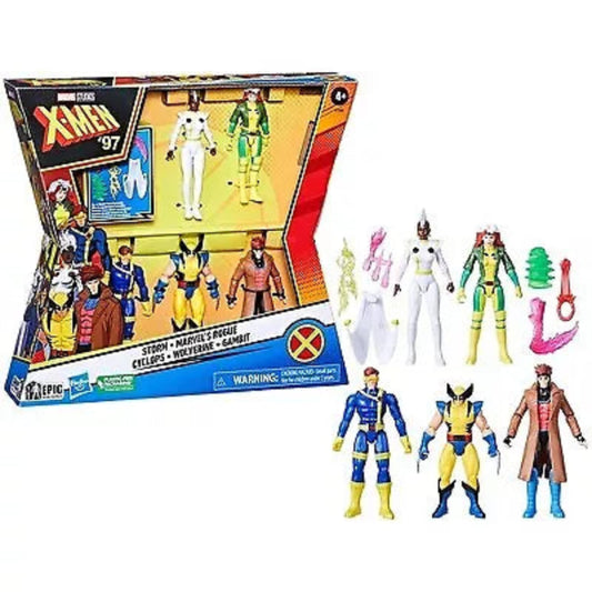 Marvel X-Men 97 Storm, Rogue, Cyclops, Wolverine & Gambit Exclusive Action Figure 5-Pack